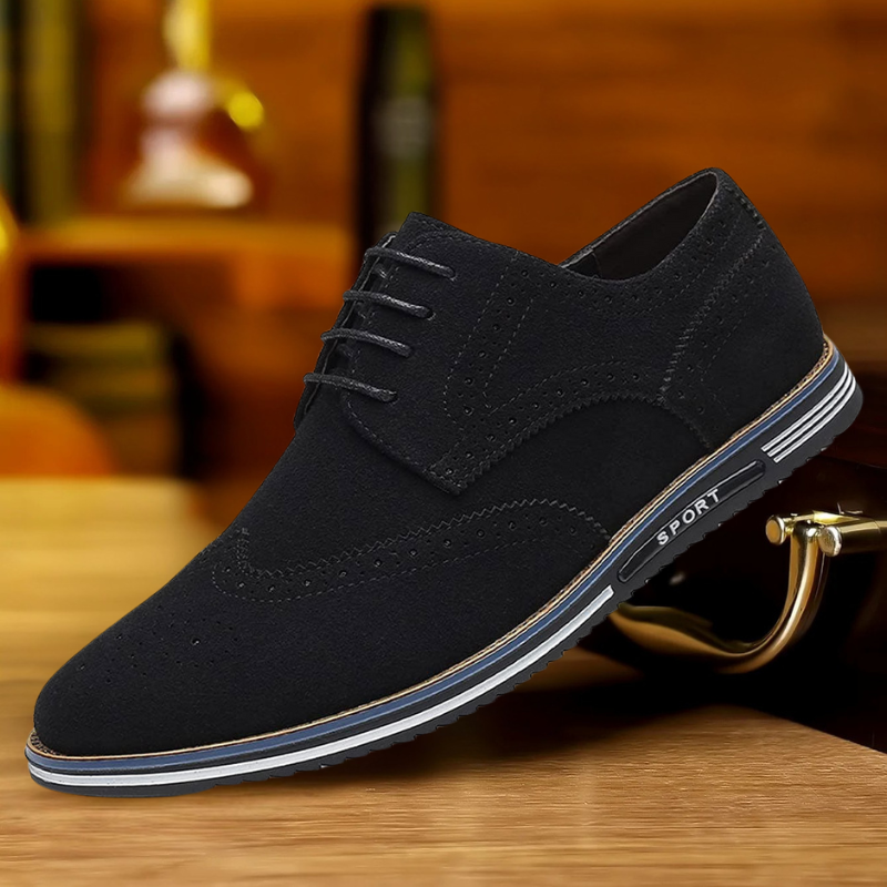 Chaussures à lacets aspect daim semelle sport
