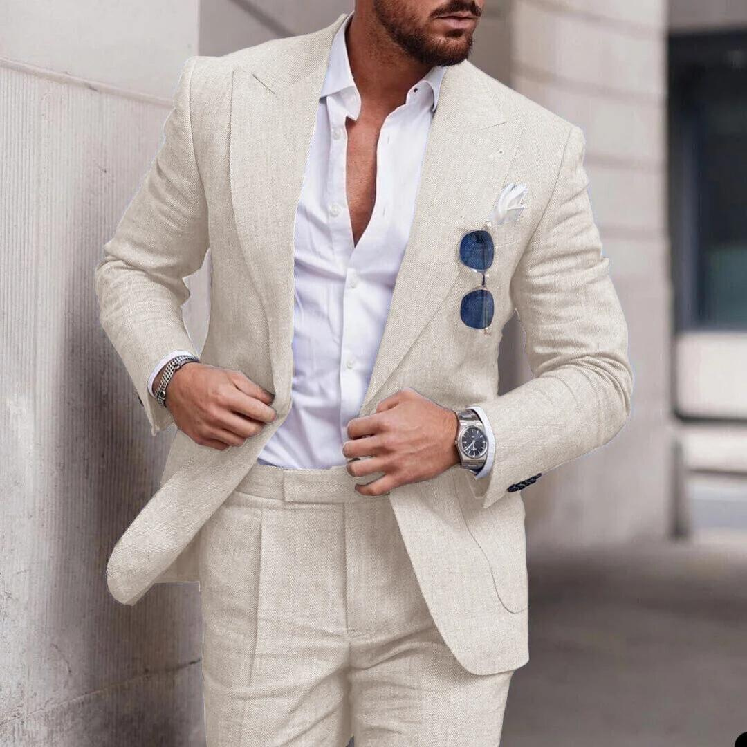 Costume d'été complet veste et pantalon à la finition soignée homme – Forcalquier
