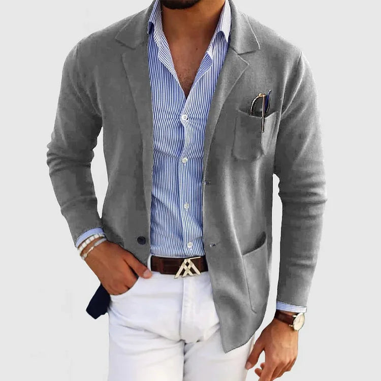 Blazer en tissu souple coupe élégante allure affirmée homme – Saussignac
