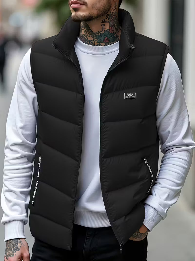 Gilet sans manches rembourré zippé