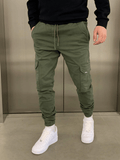 Pantalon cargo coupe souple tissu doux poches latérales homme – Piriac