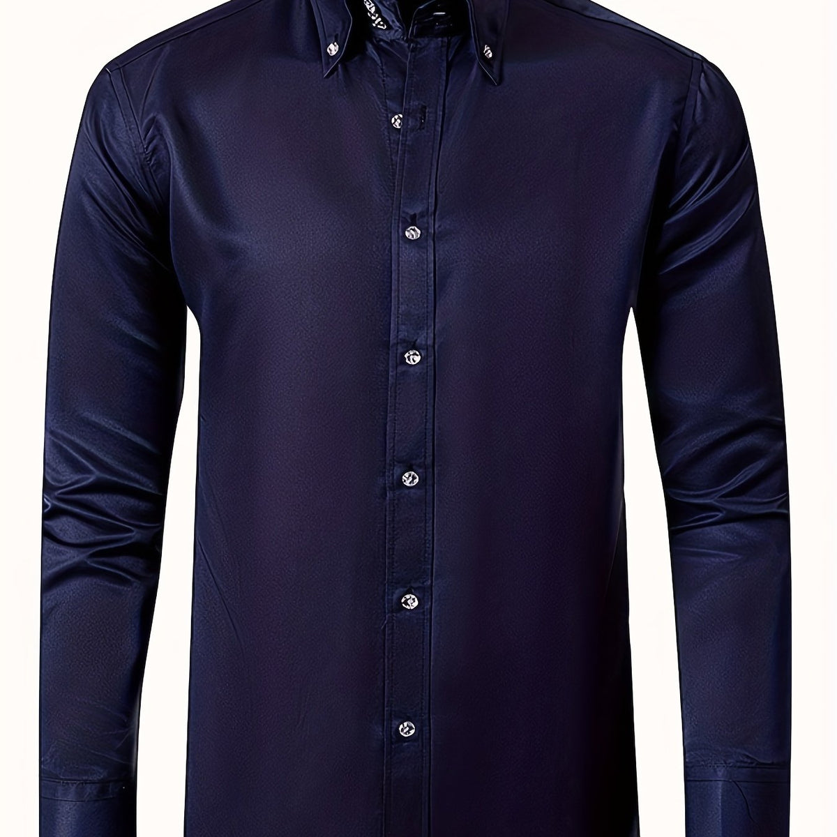 Chemise habillée unie à boutons décoratifs