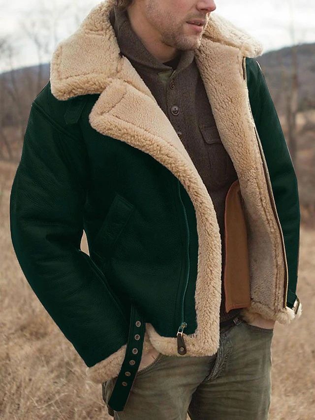 Blouson aviateur doublé chaud coupe décontractée homme – Nogent
