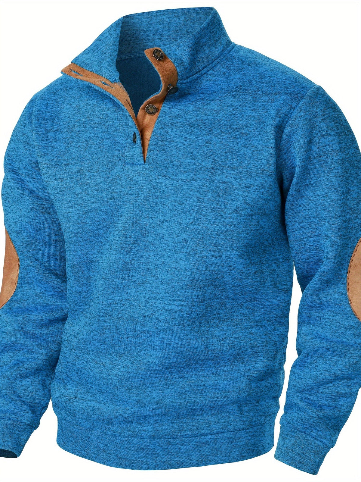 Pull en maille col montant boutonné