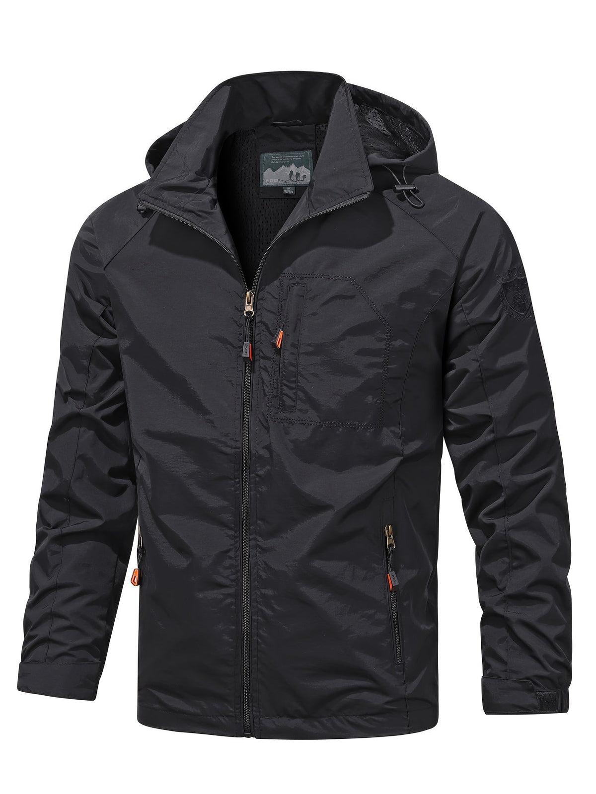 Veste légère à capuche manches raglan