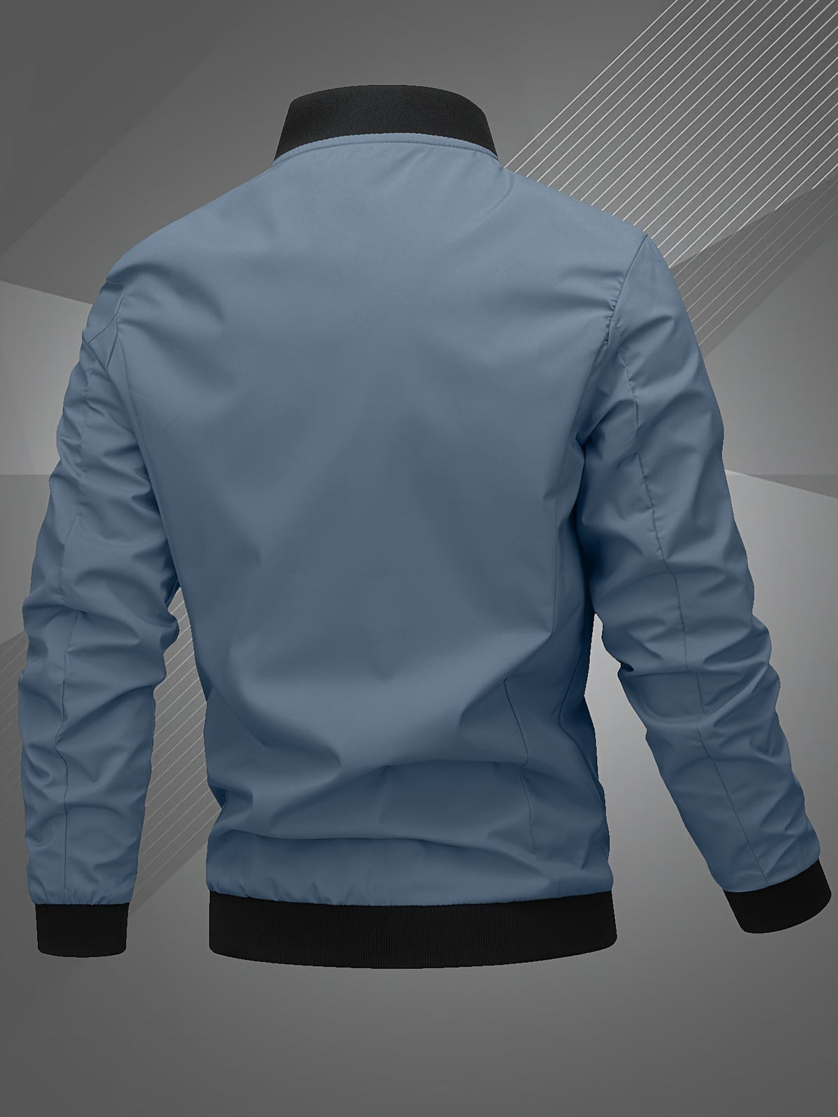 Blouson col baseball zippé brodé