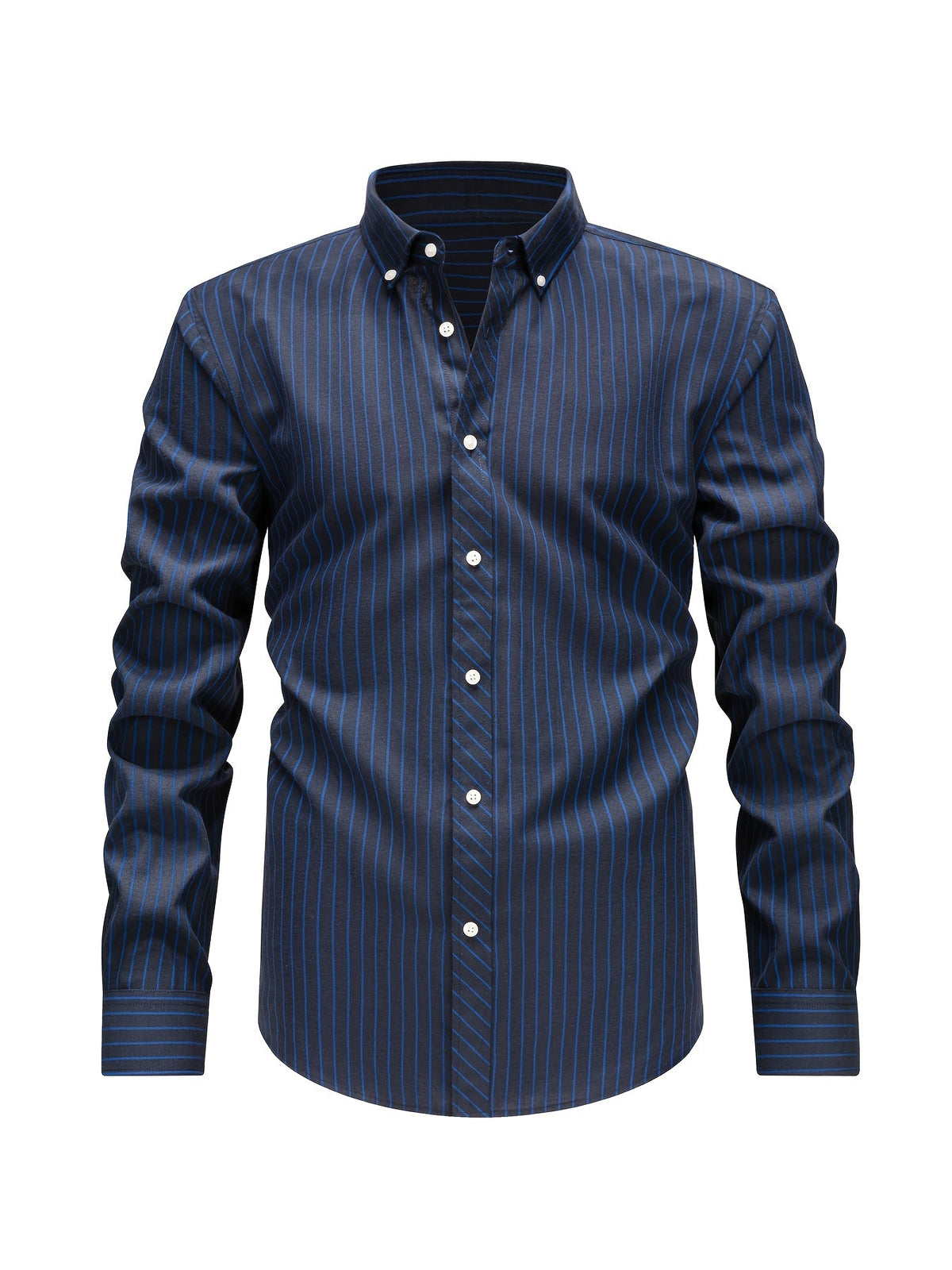 Chemise à rayures verticales manches longues