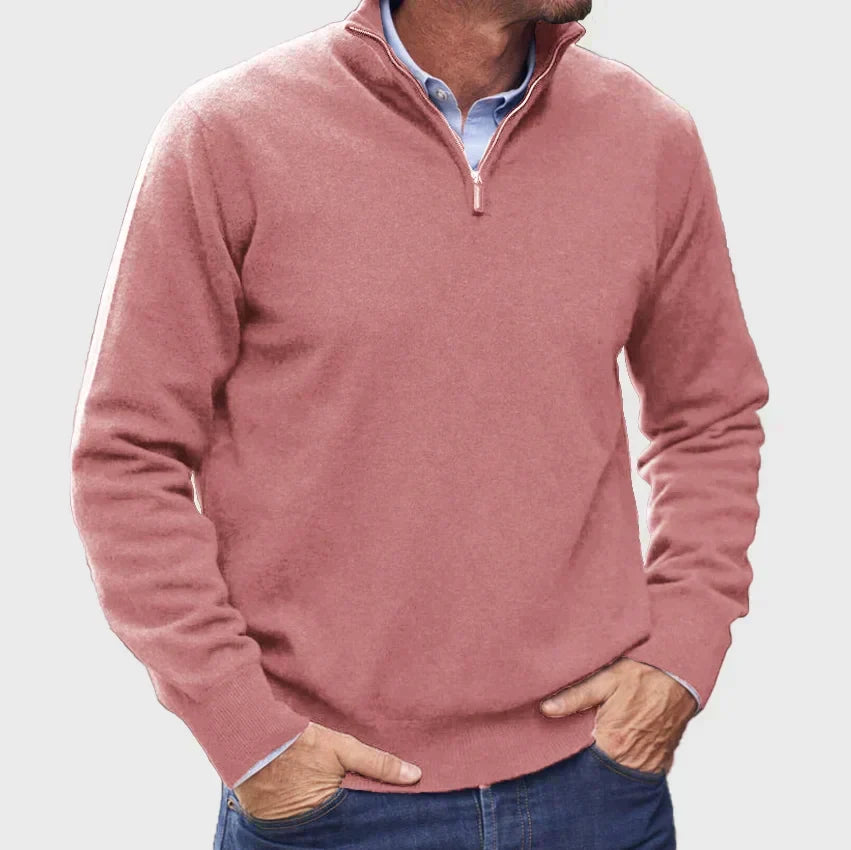 Pull à col zippé en maille