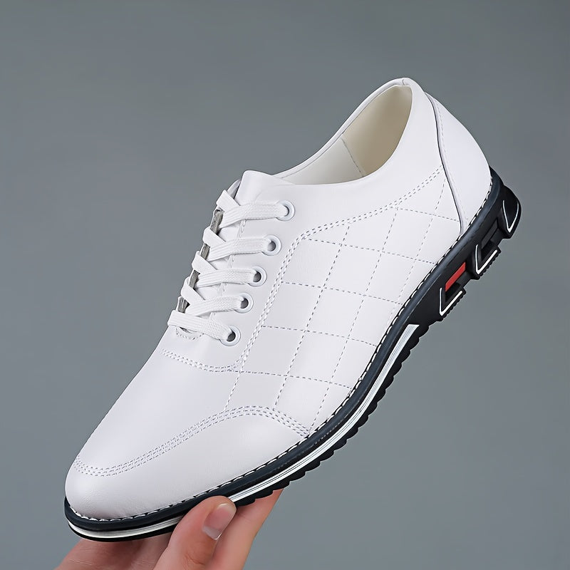 Baskets matelassées motif losange lacets allure sobre homme – Druyes