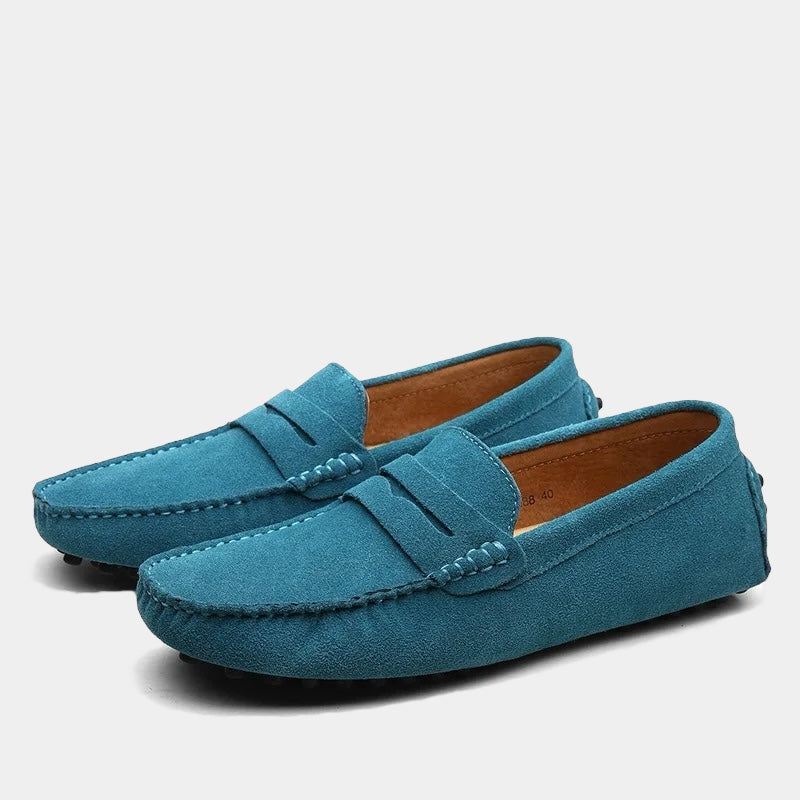 Mocassins à bride aspect daim