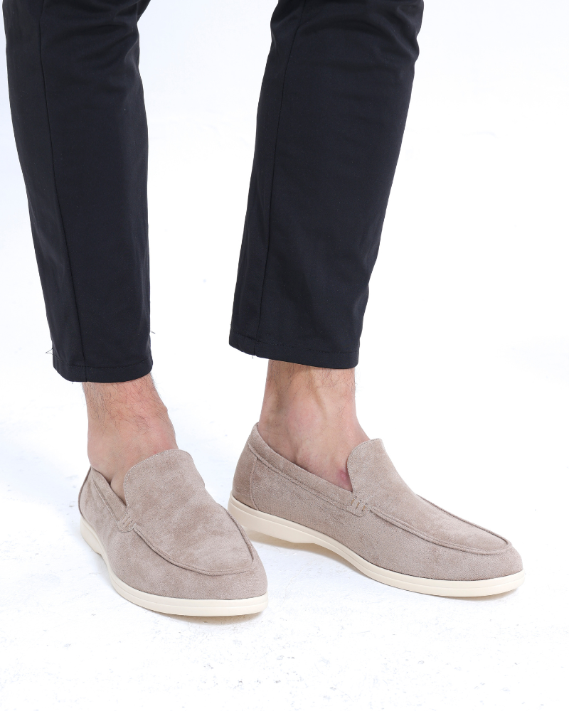 Mocassins à enfiler aspect daim