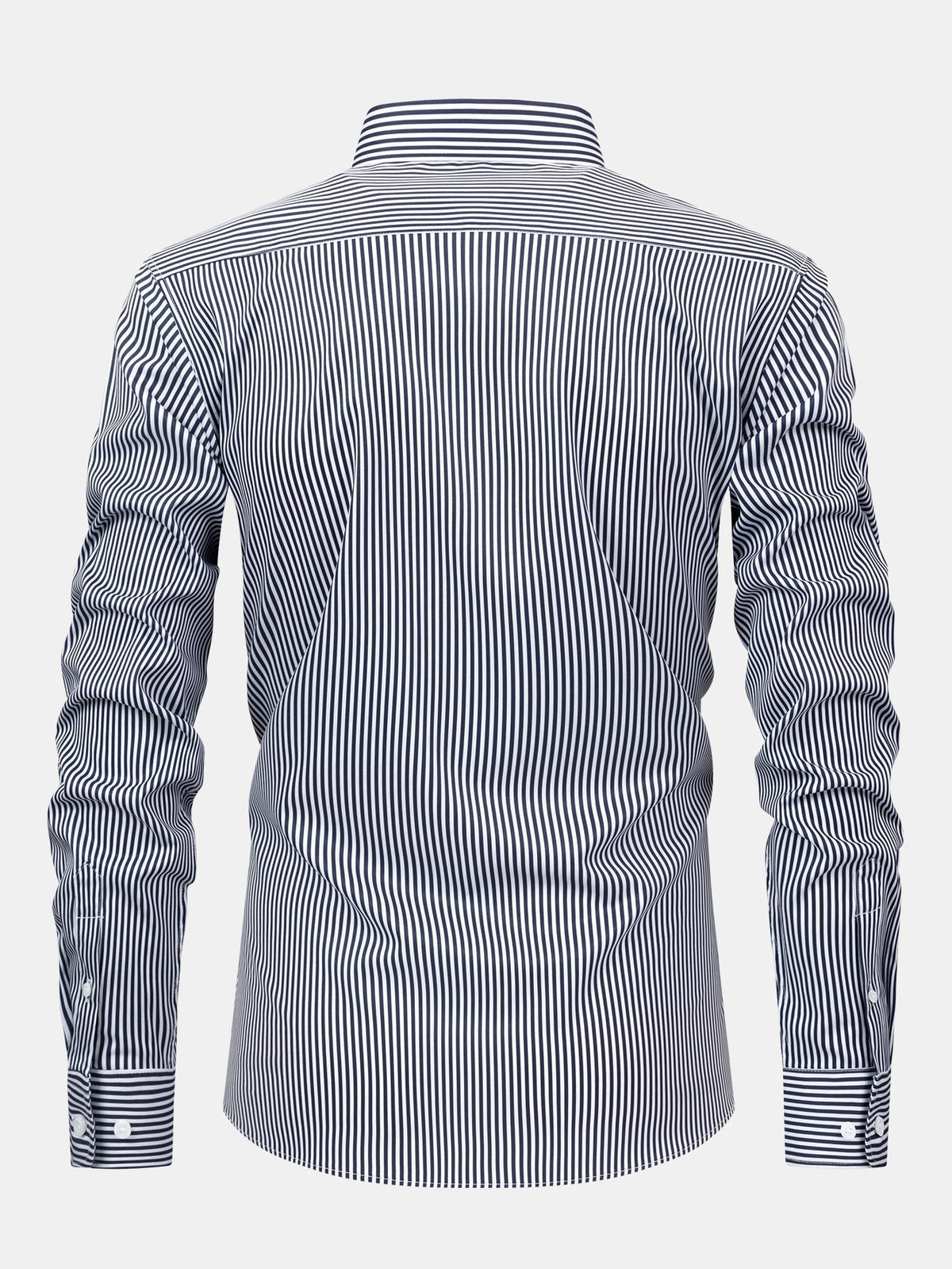 Chemise à fines rayures col boutonné