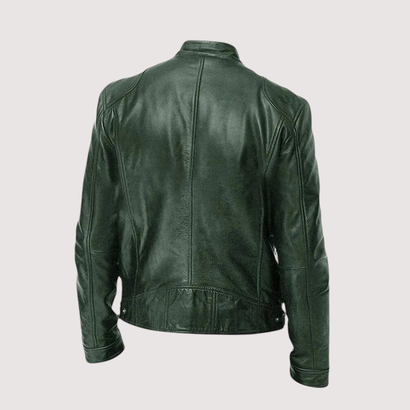 Veste en cuir haut de gamme coupe élégante homme – Chaussée-d'Antin
