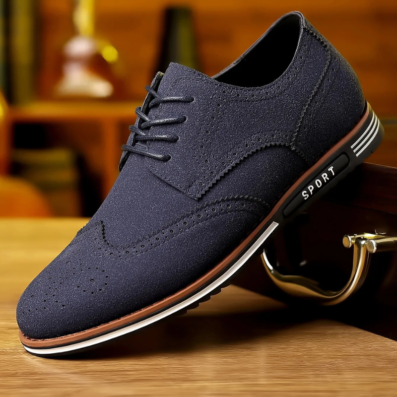 Chaussures à lacets aspect daim semelle sport