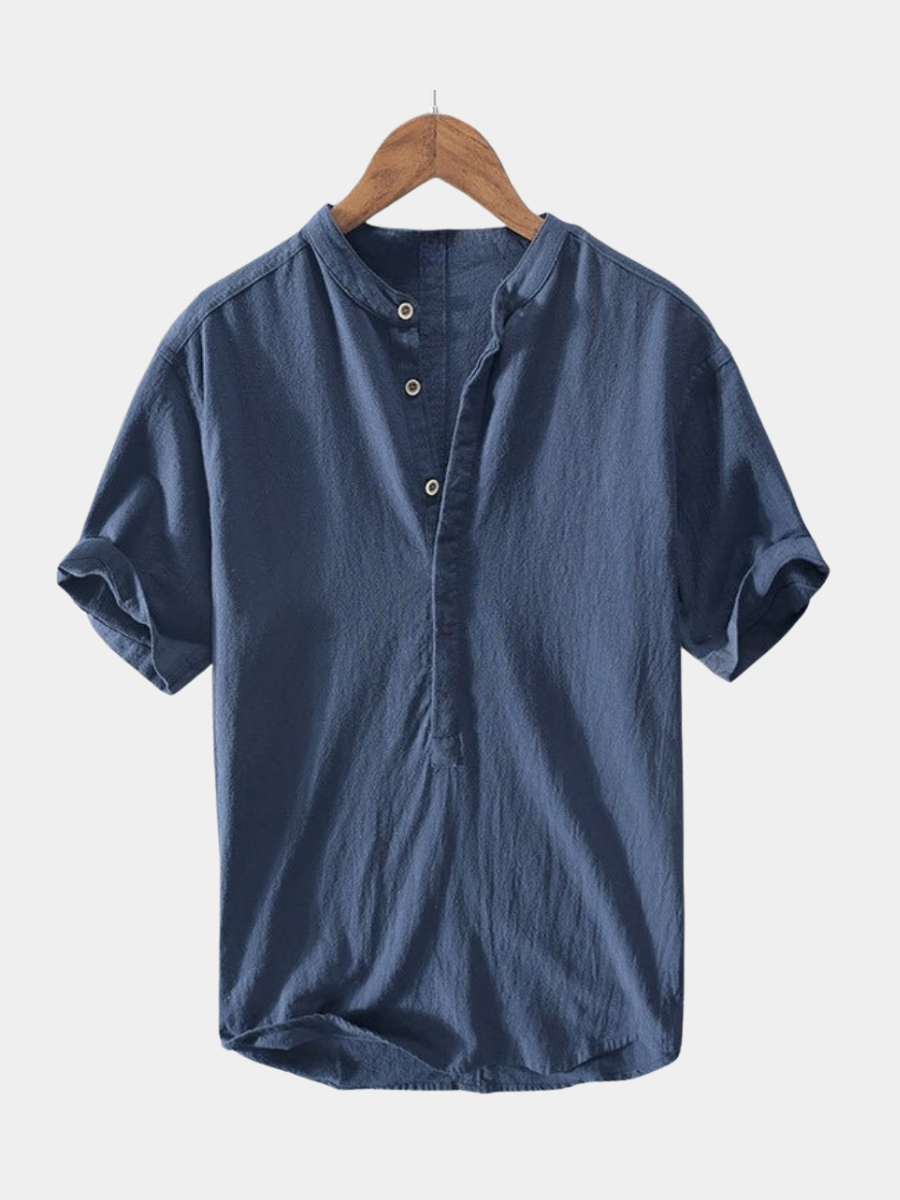 Chemise en lin souple coupe décontractée fidèle à la taille homme – Valognes