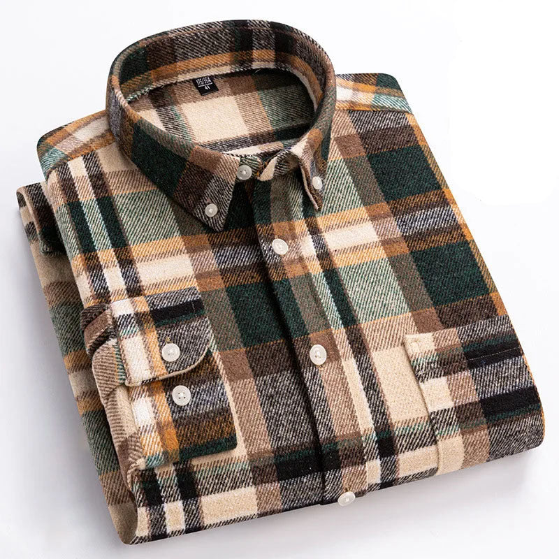 Chemise à carreaux aspect flanelle