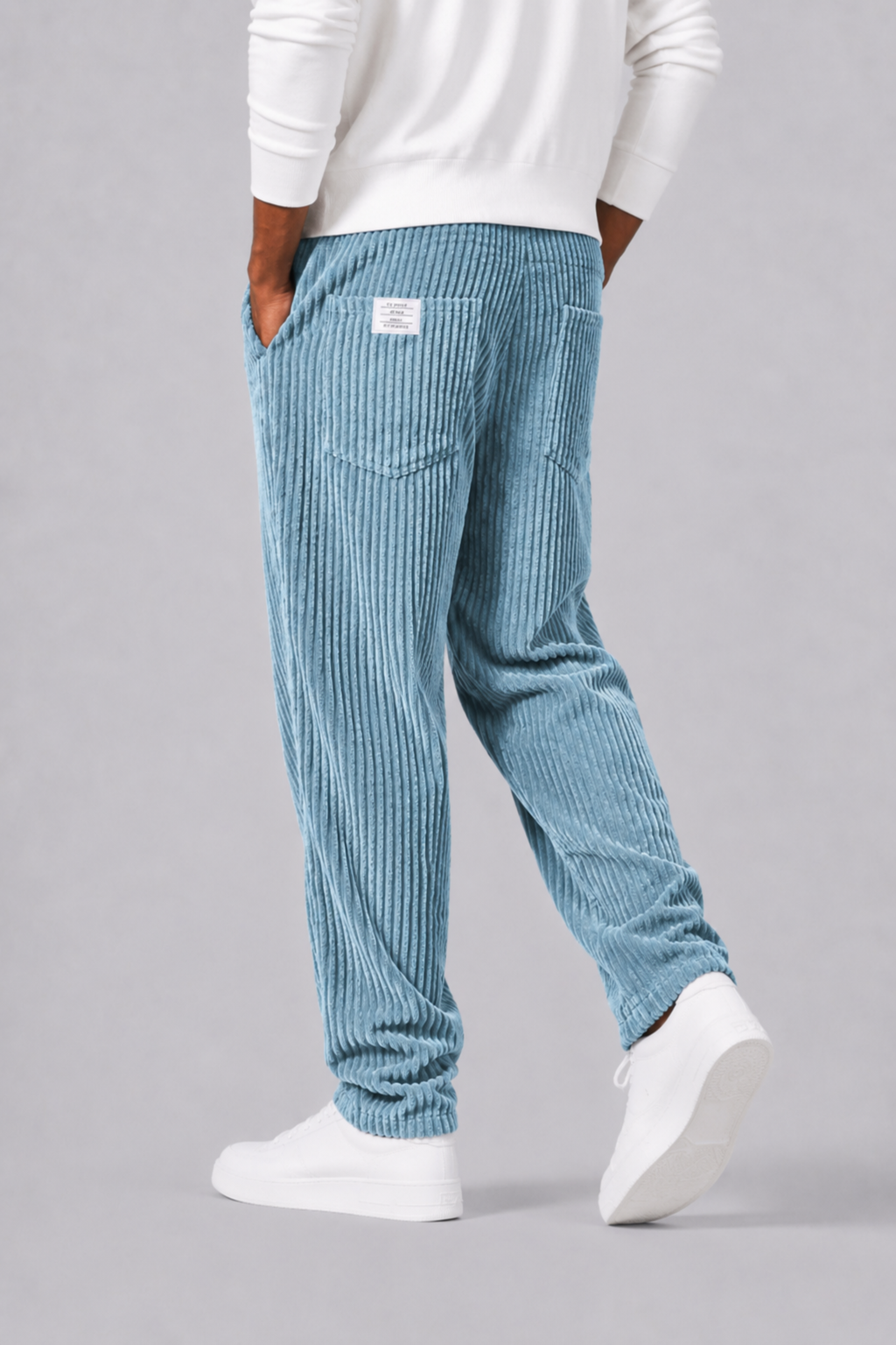 Pantalon en velours côtelé taille élastique coupe droite homme – Sancerre