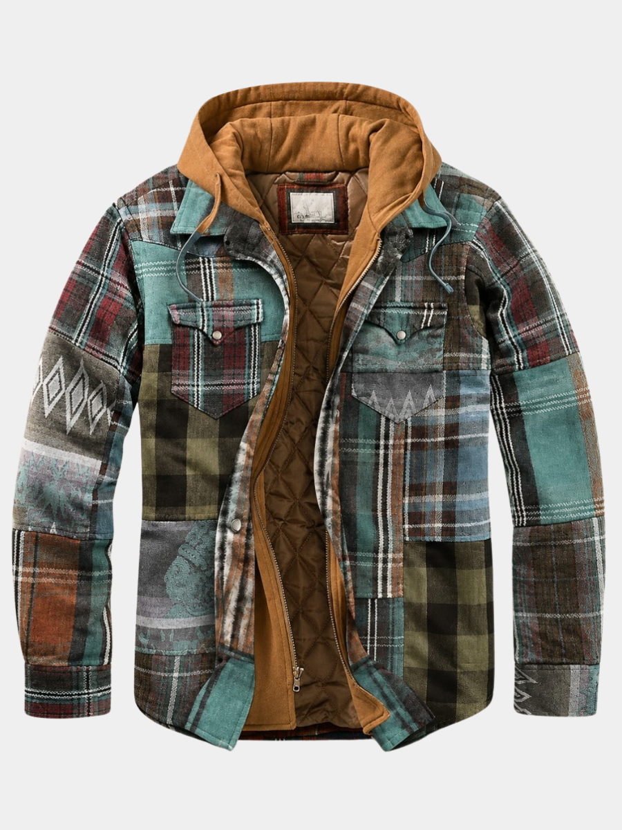 Veste patchwork à carreaux