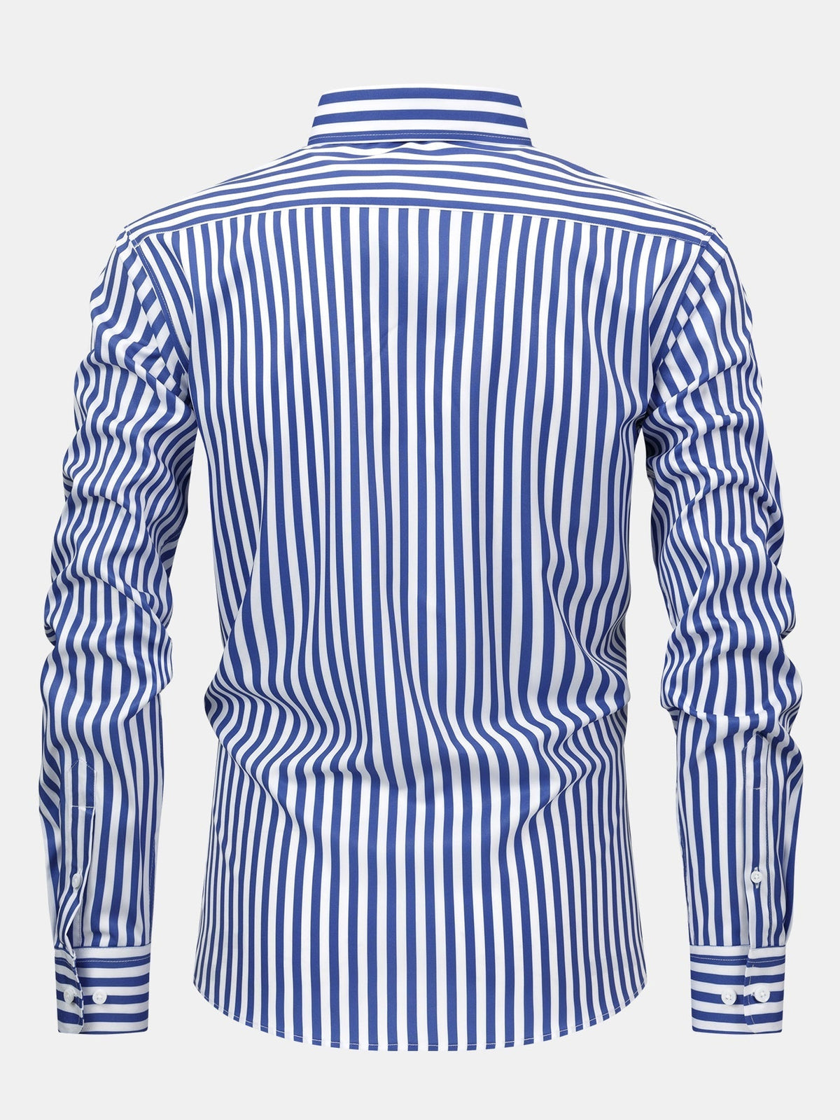 Ensemble chemise rayée et pantalon jambe élargie