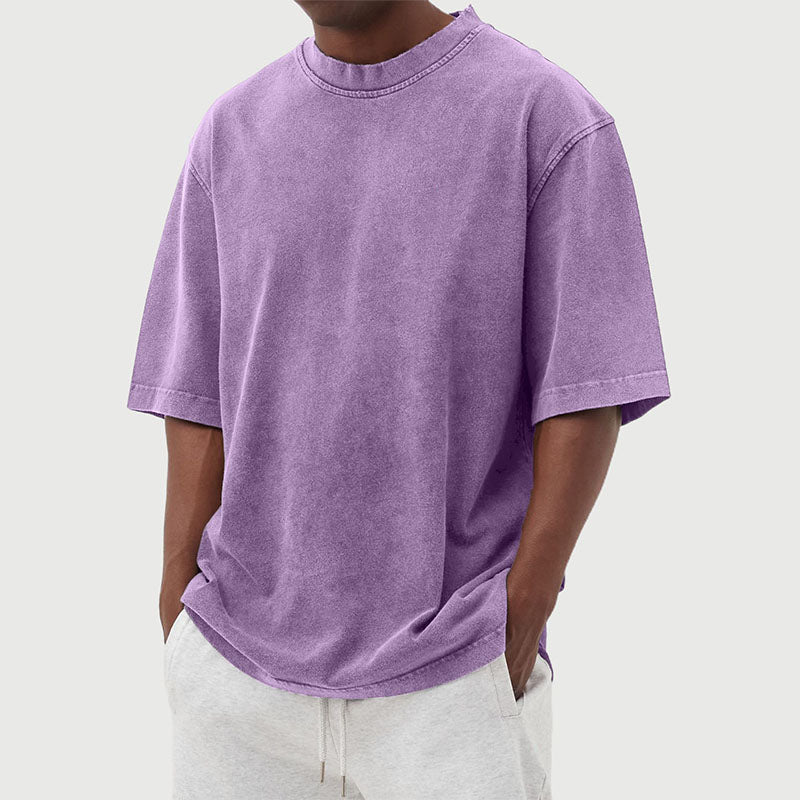 T-shirt oversize effet délavé vintage col rond homme – Douarnenez