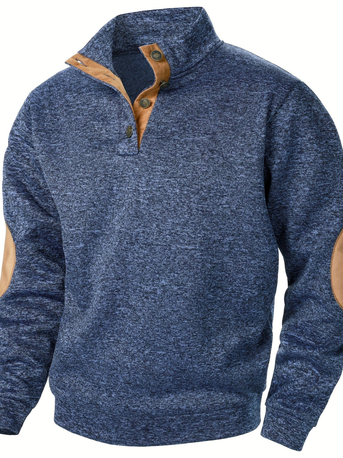 Pull en maille col montant boutonné