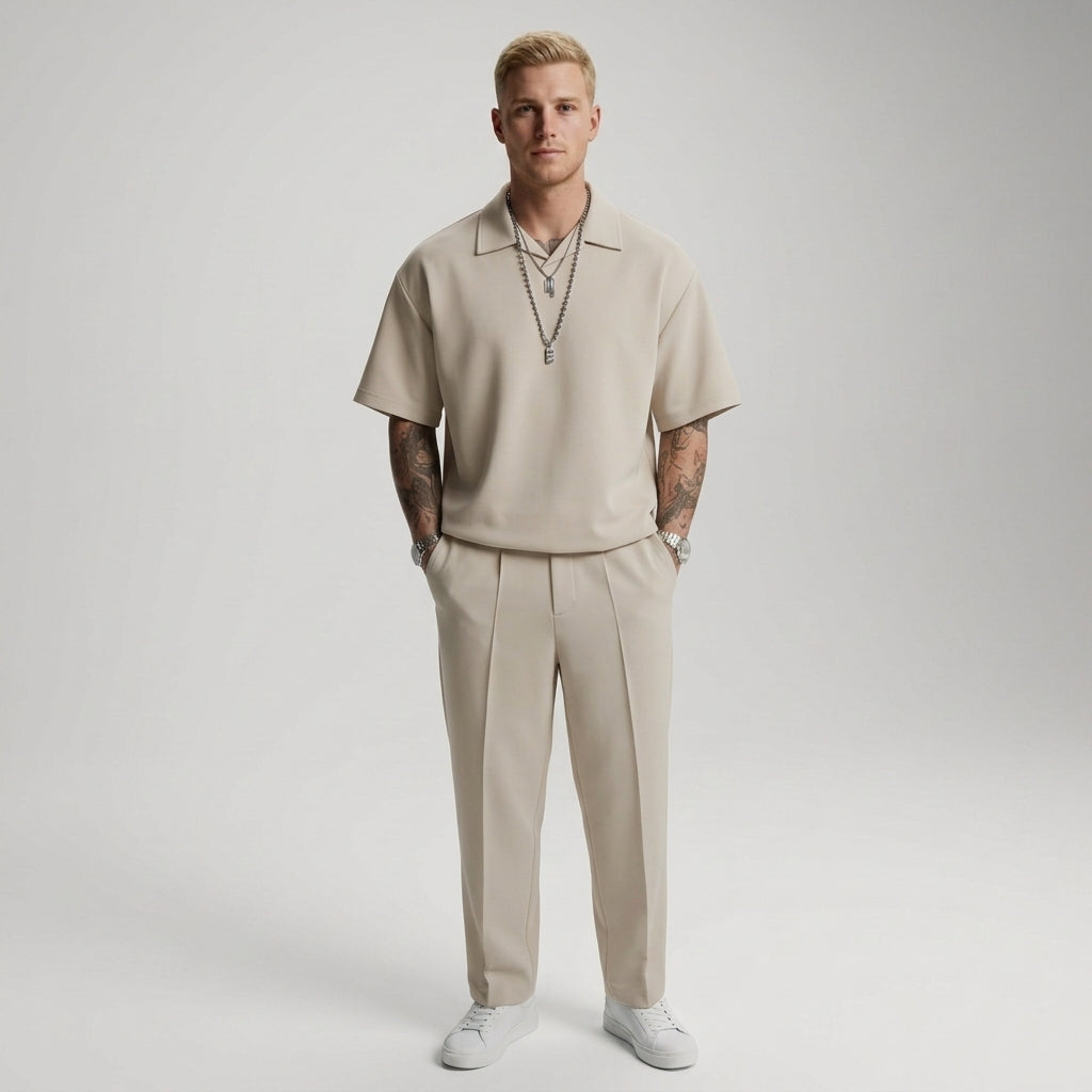 Ensemble chemise et pantalon décontracté chic au chic discret homme – Sanary