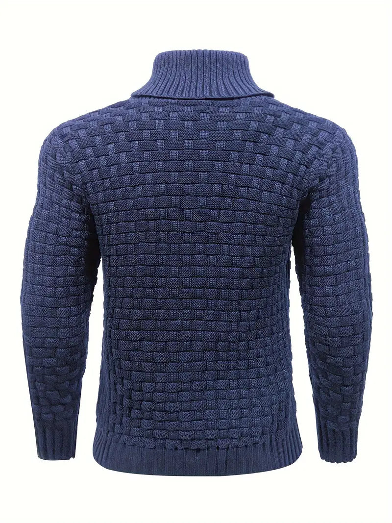 Pull en maille texturée coupe classique
