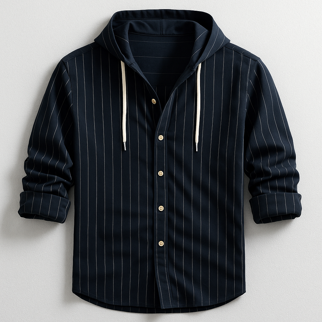 Chemise rayée à capuche