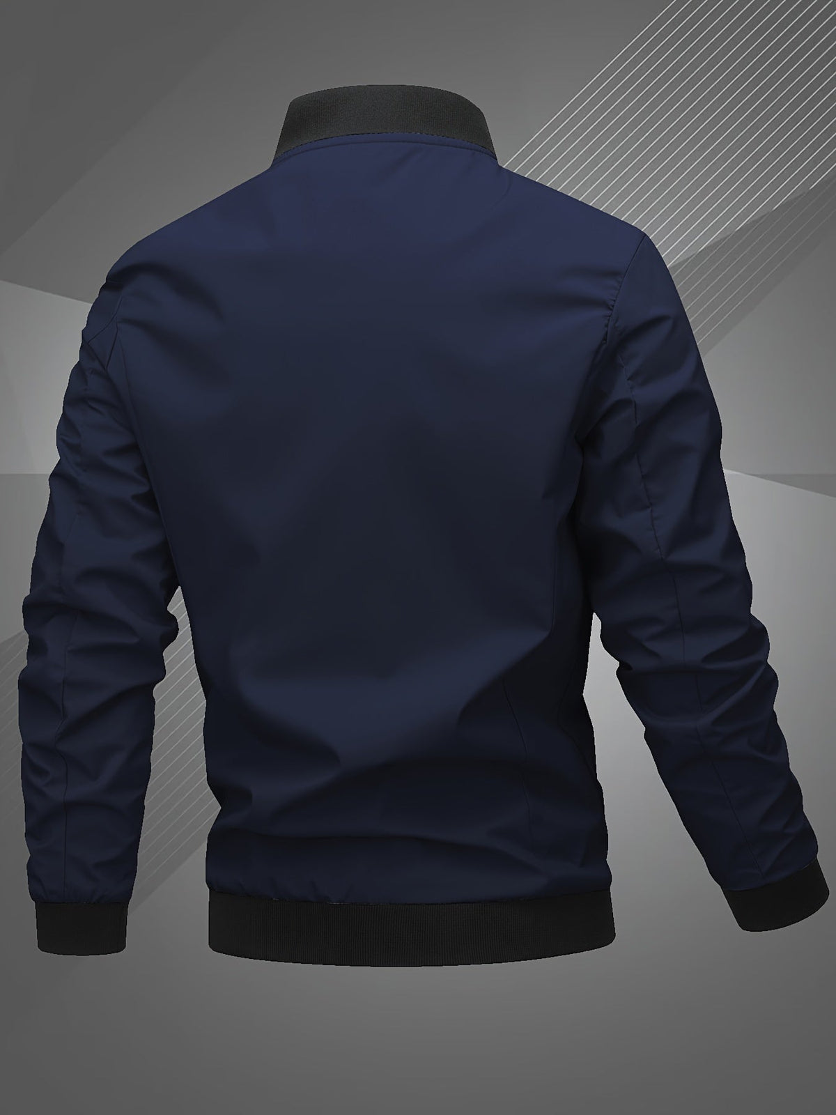 Blouson col baseball zippé brodé