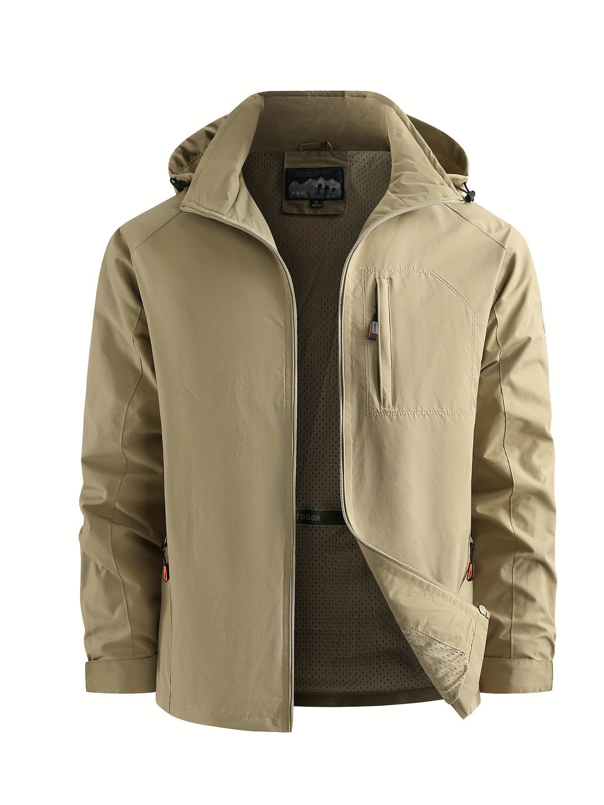 Veste légère à capuche manches raglan
