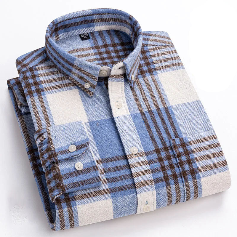 Chemise à carreaux aspect flanelle