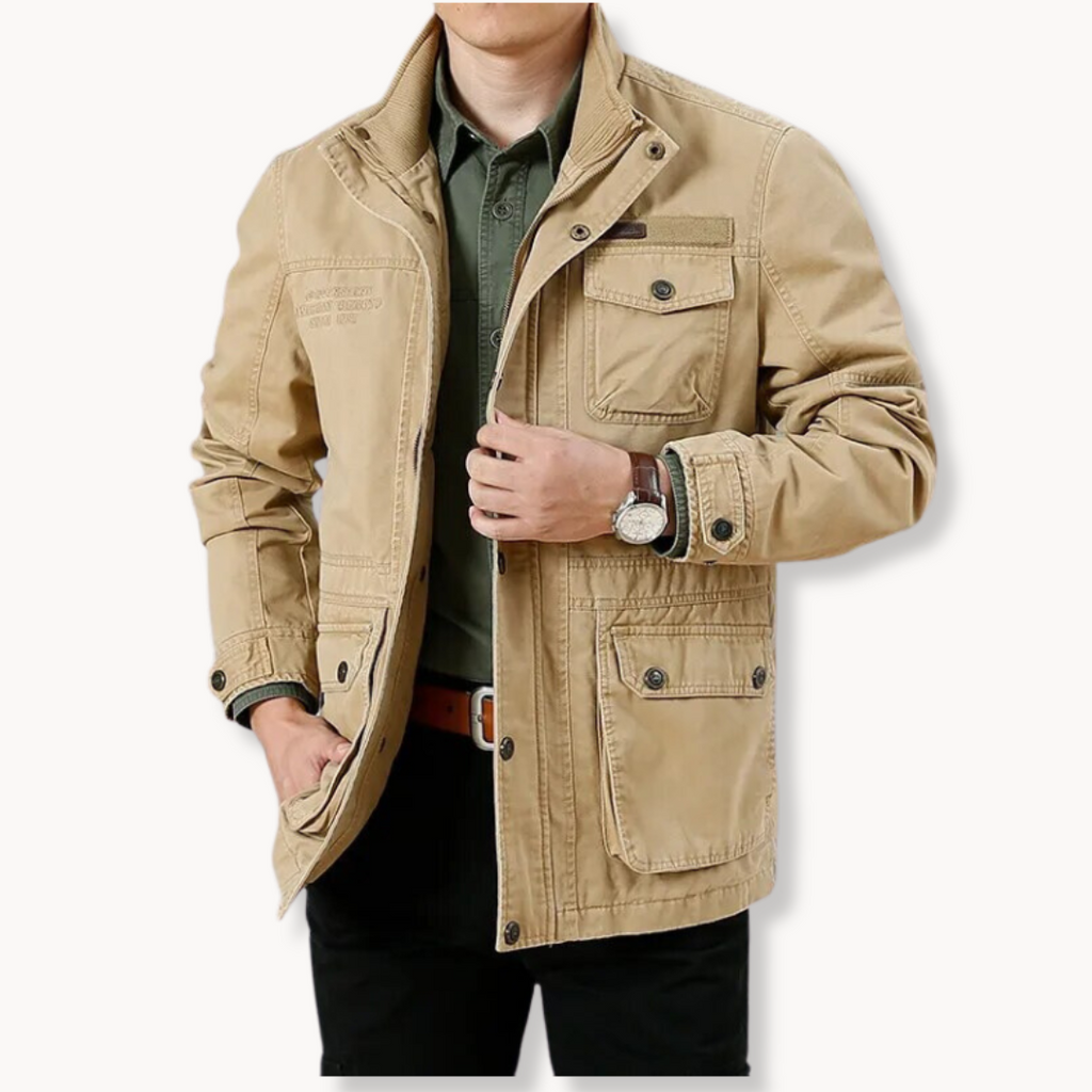 Veste fonctionnelle en coton poches coupe actuelle homme – Alise