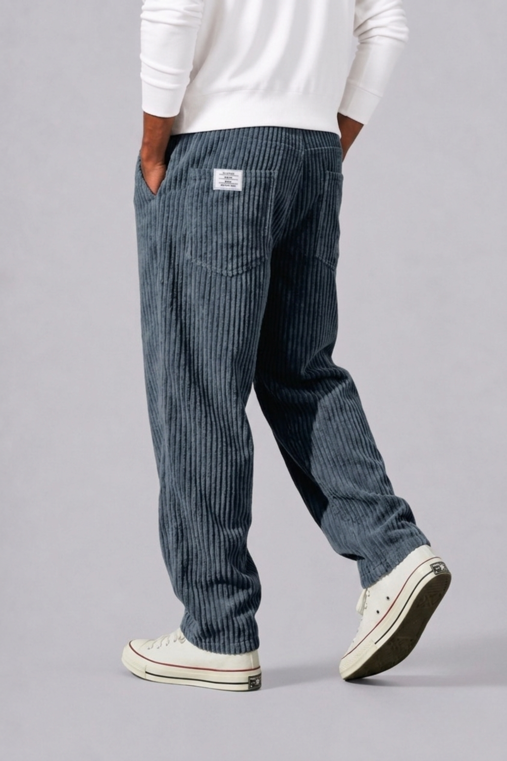 Pantalon en velours côtelé taille élastique coupe droite homme – Sancerre