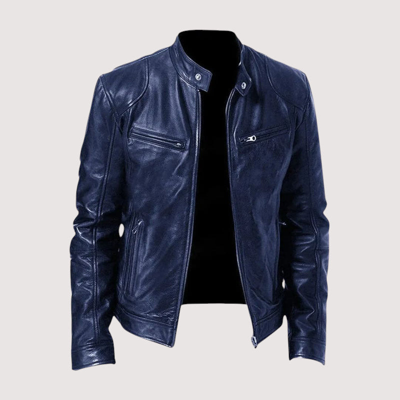 Veste en cuir haut de gamme coupe élégante homme – Chaussée-d'Antin
