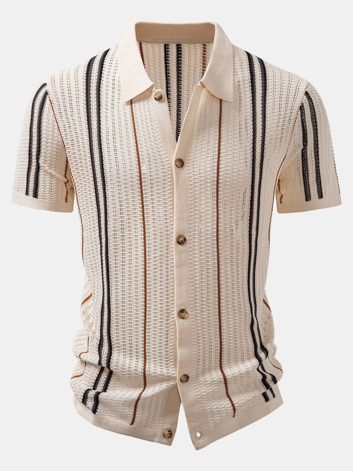 Ensemble chemise rayée et pantalon droit