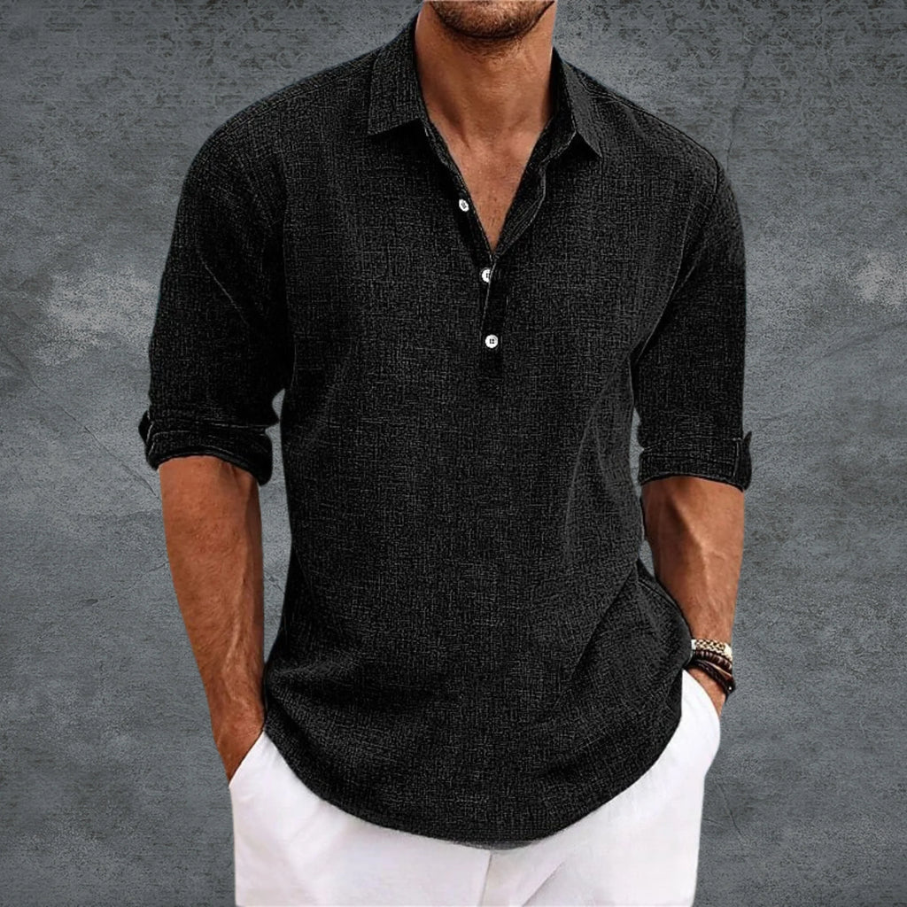 Chemise légère et fluide manches longues pour la ville et les voyages homme – Domfront