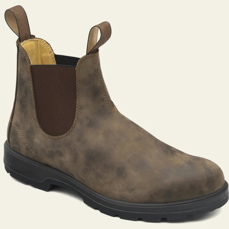 Bottines Chelsea imperméables aspect cuir à enfiler homme – Flavigny
