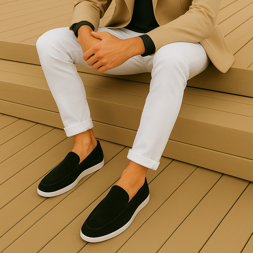 Mocassins en daim souple à enfiler semelle confort homme – Granville