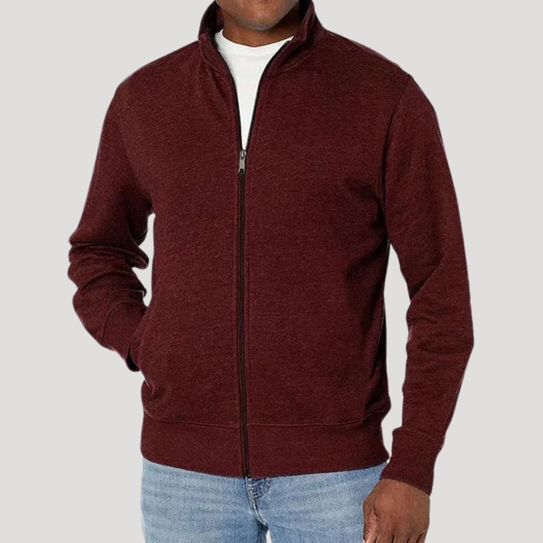 Veste mi-saison zippée à col montant