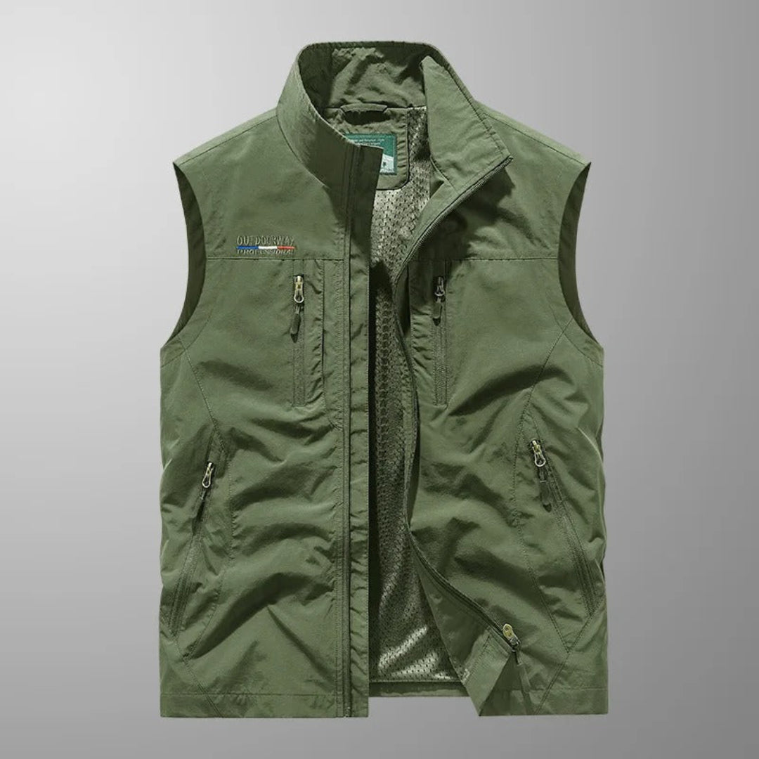 Gilet utilitaire sans manches poches zippées