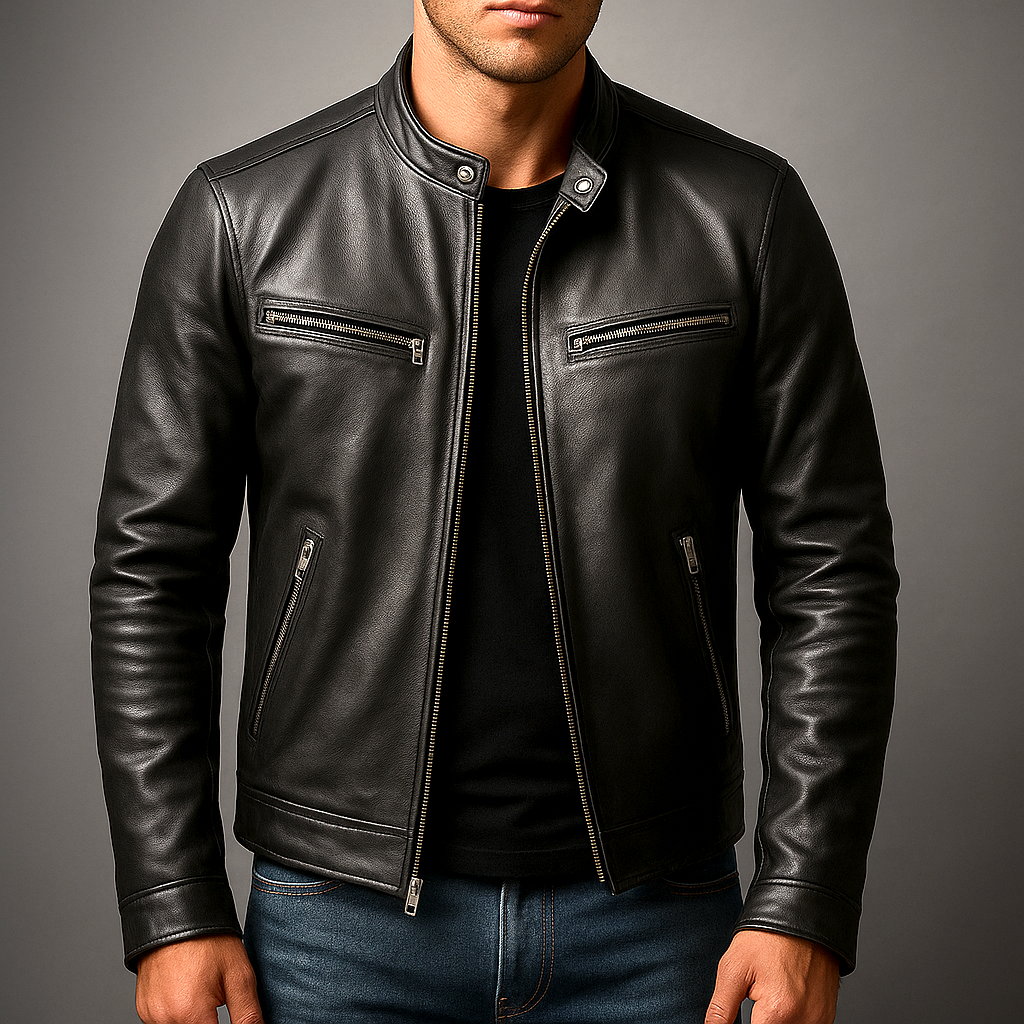 Blouson bomber en cuir vieilli à patine vintage homme – Auteuil