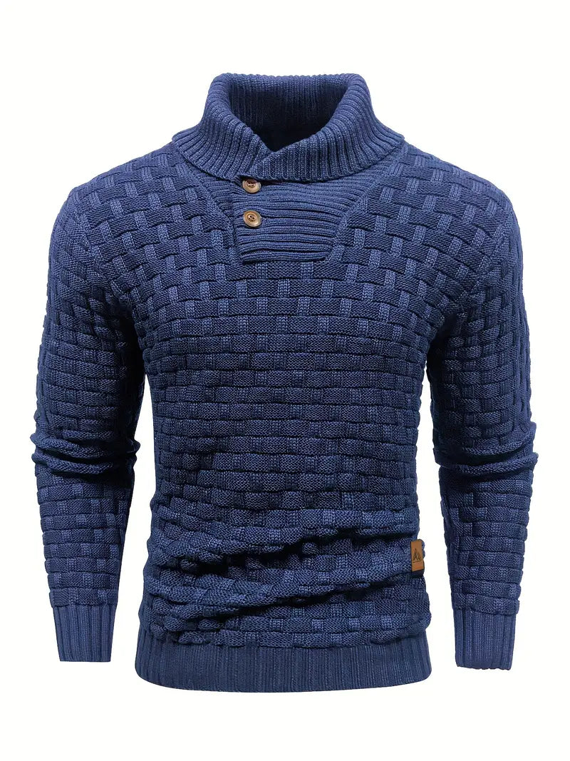 Pull en maille texturée coupe classique