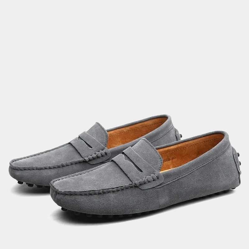 Mocassins à bride aspect daim