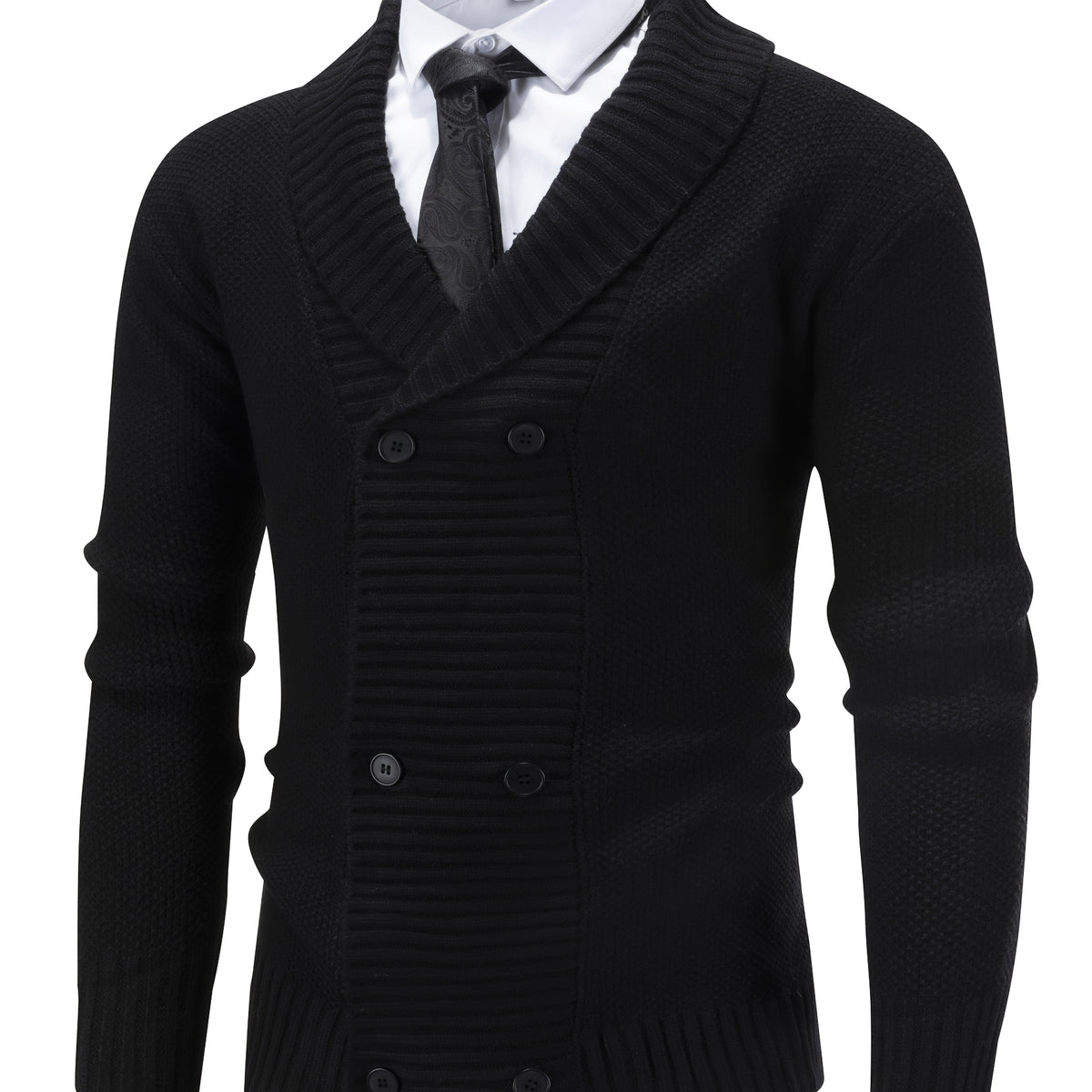 Cardigan boutonné en maille texturée