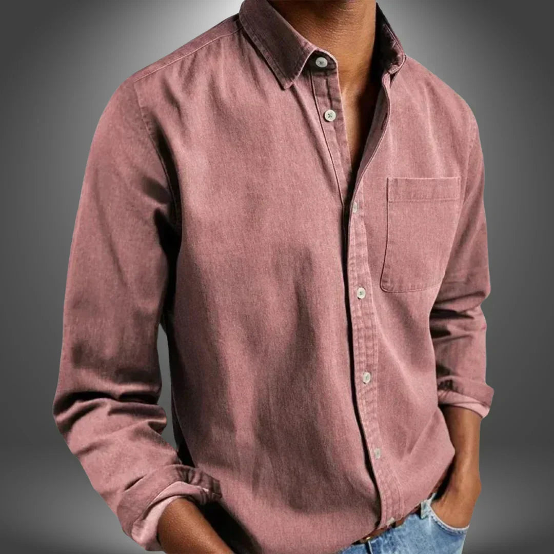 Chemise artisanale confortable au style intemporel homme – Rose