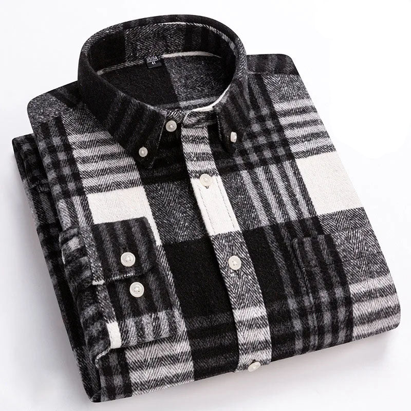 Chemise à carreaux aspect flanelle