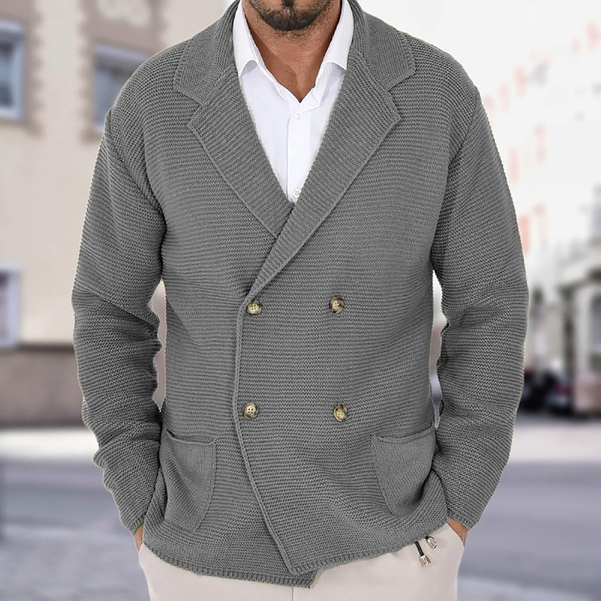 Cardigan aspect lainage forme veste