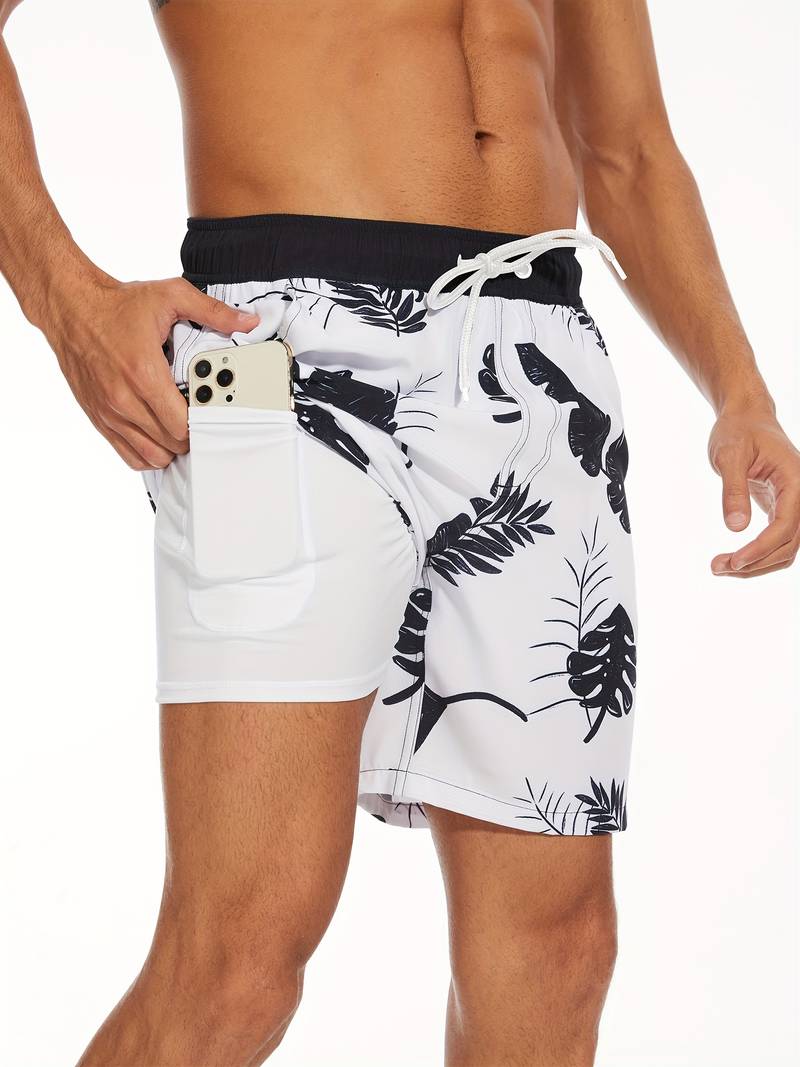Short de bain mi-cuisse à cordon