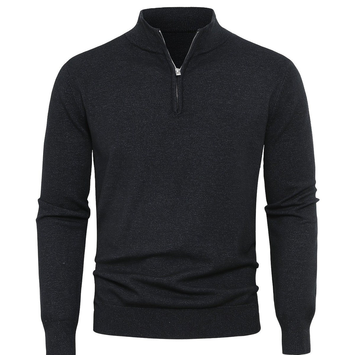 Pull col montant demi-zip en maille