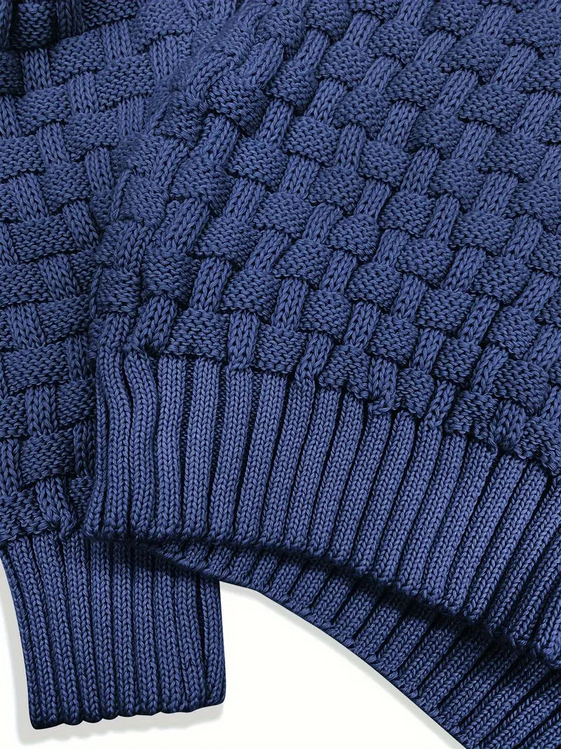 Pull en maille texturée coupe classique